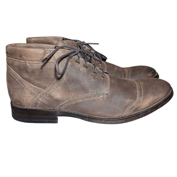 Clark's Chukka Ankle Desert Boots Men's Size 13M Dark Brown Leather Preowned - Picture 1 of 12